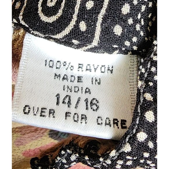 Jacque & Koko Blouse Size 14/16 Boho Hippie Oversized - Picture 8 of 9